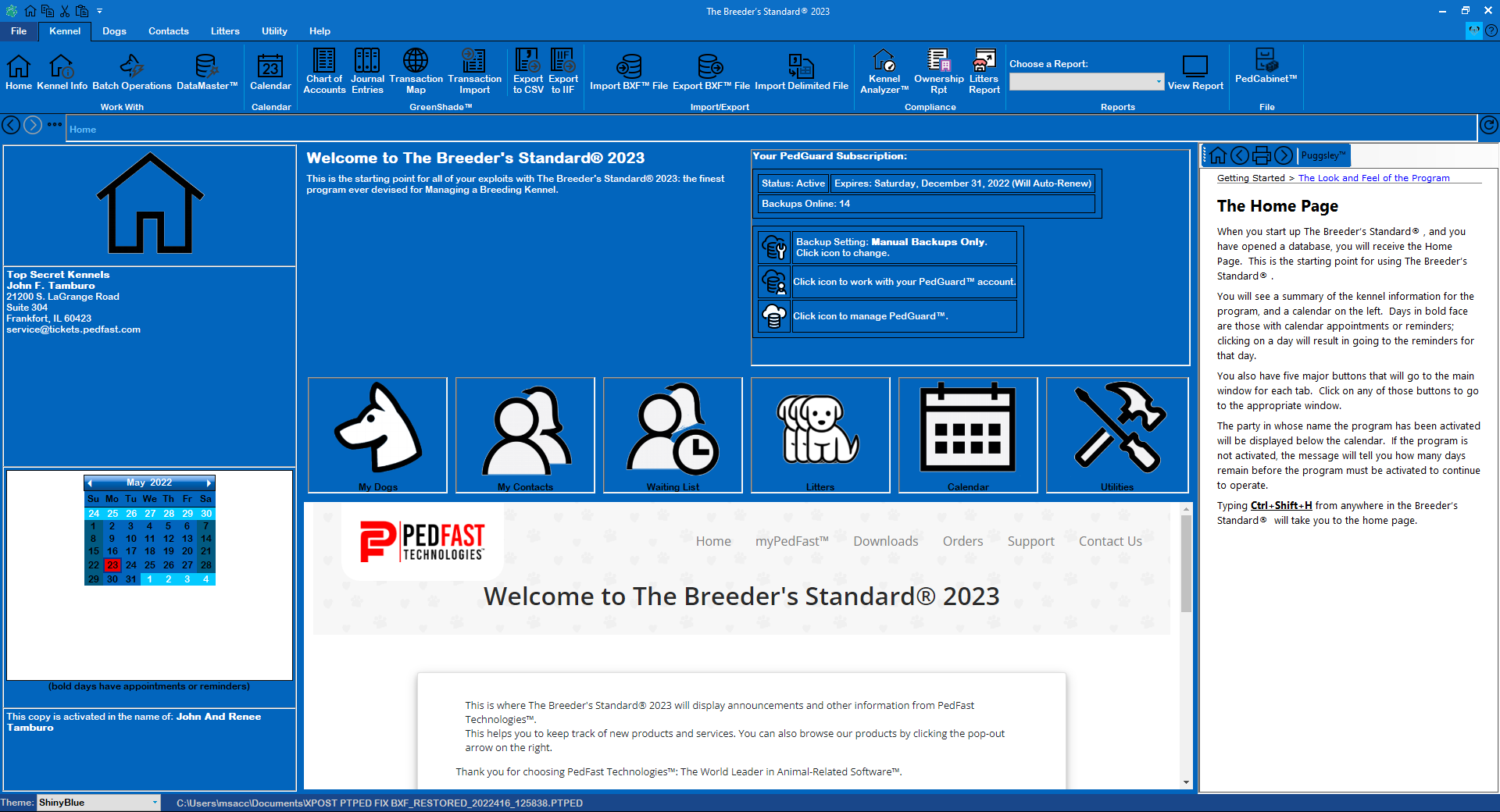 Dog Breeding Software, Pedigree Software by PedFast Breeder’s Standard®