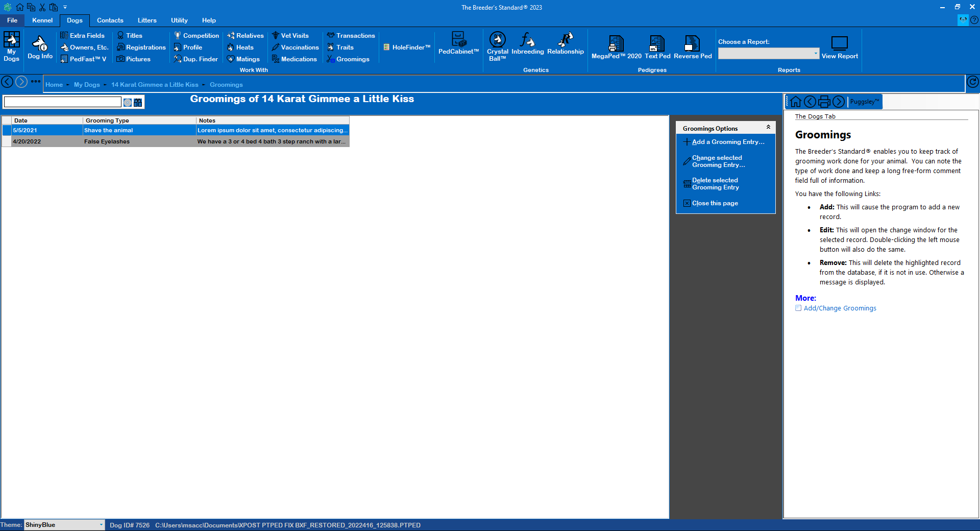 Dog Breeding Software, Pedigree Software by PedFast Breeder’s Standard®